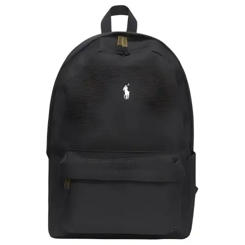 Polo Ralph Lauren Ralph lauren, adjustable foldable straps with zipper, children's black backpack, polyester