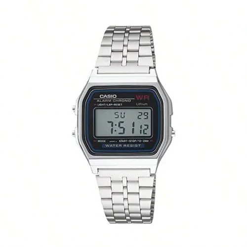 CASIO Casio, metal retro classic gift box for students, quartz watch strap stainless steel for men and women, black dial, quartz mechanism, Japanese and Korean