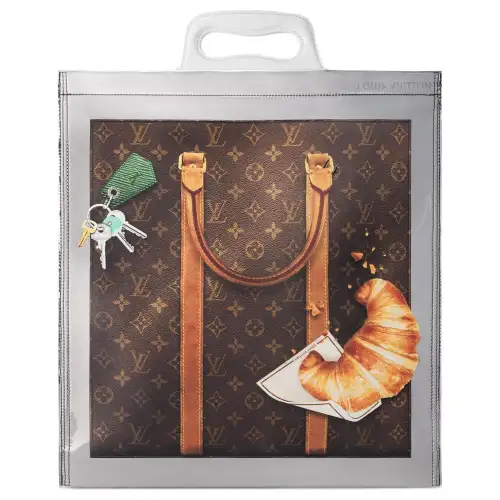 LOUIS VUITTON Freezer Sac Plat Silver