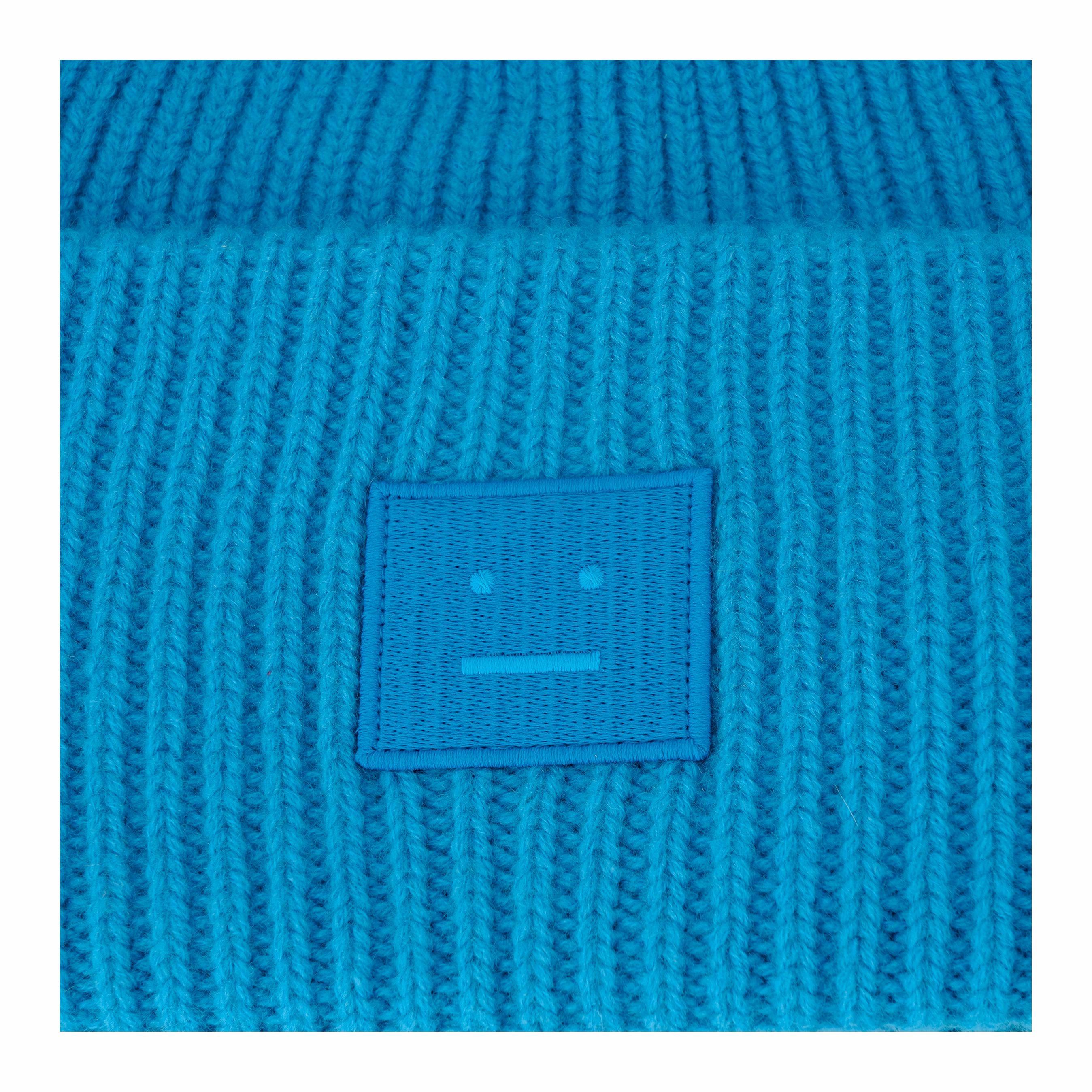 Шапка Acne Studios FACE (синий) — фото 5