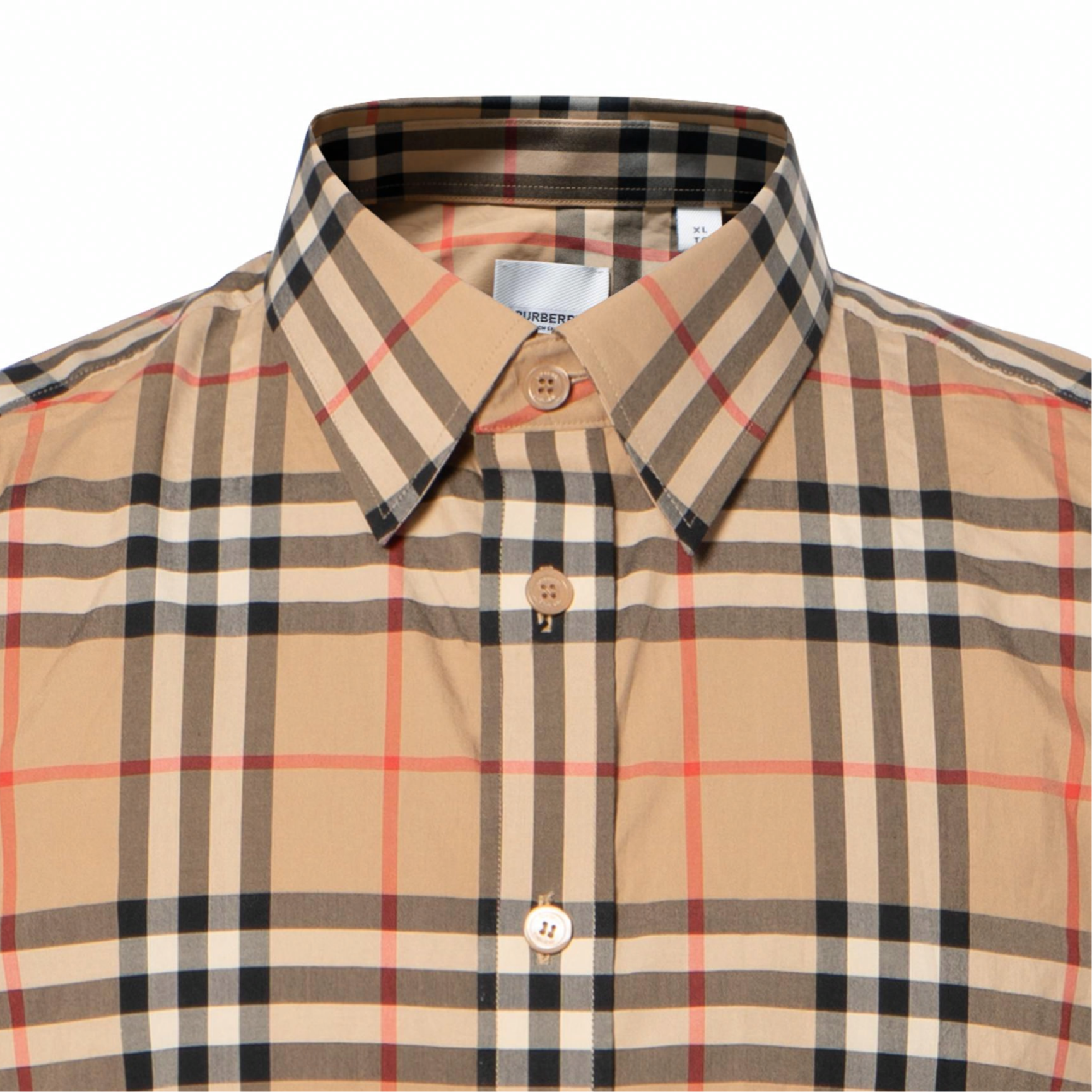 Мужская рубашка Burberry (бежевая) — фото 8