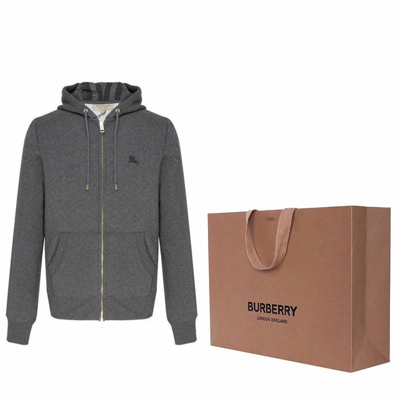 Мужская худи Burberry Logo (темно-серая) — фото 4