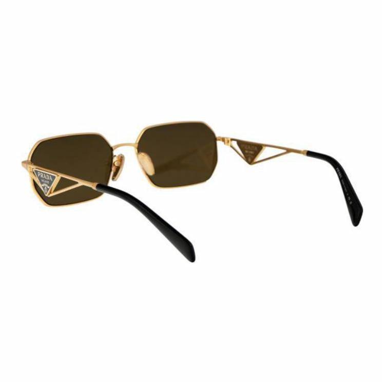 Женские очки Prada солнечные (матово-золотые) — Matte Gold Матовое золото — фото 5