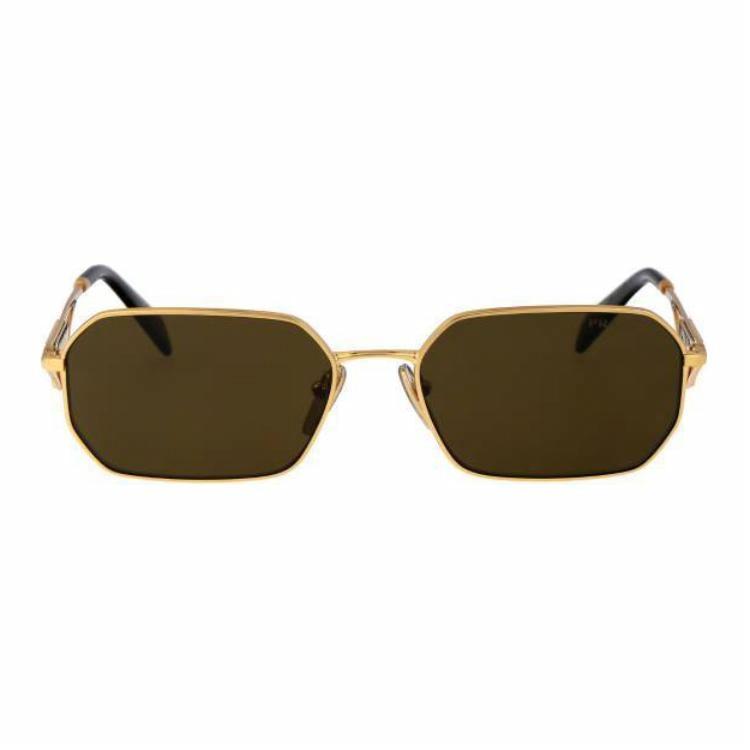 Женские очки Prada солнечные (матово-золотые) — Matte Gold Матовое золото — фото 3