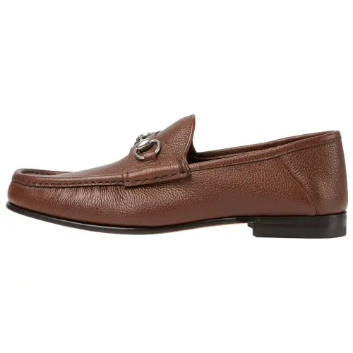 GUCCI Horsebit 1953 Leather Loafers 1.5cm Men's Dark Brown