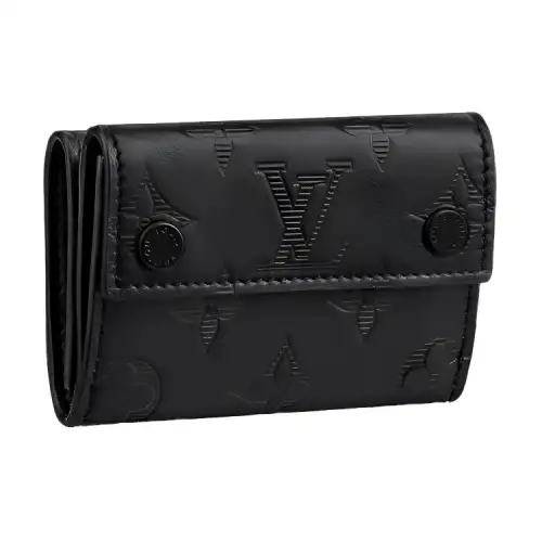 LOUIS VUITTON Discovery Short Cow Leather Backpack Wallet Men's Black
