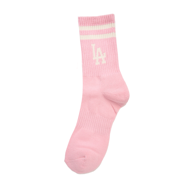 MLB Los Angeles Dodgers Crew Socks Unisex 1 Pack Hemp Pink