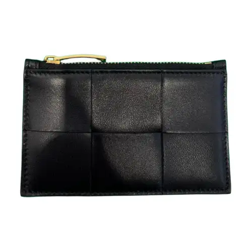 Bottega Veneta Leather Wallet Women's Black