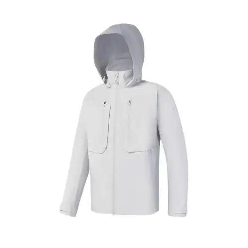 FILA Fitness Business/Casual Breathable Rainproof Lightweight Waterproof Windbreaker Jacket Men's Water Blue Gray