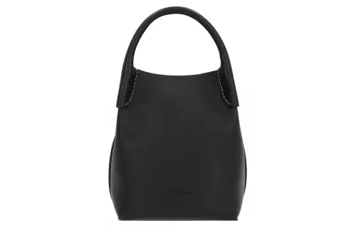 Loro Piana Brand Logo Calfskin Portable Crossbody Bag, Shoulder Bag Extra Mini Women's Black