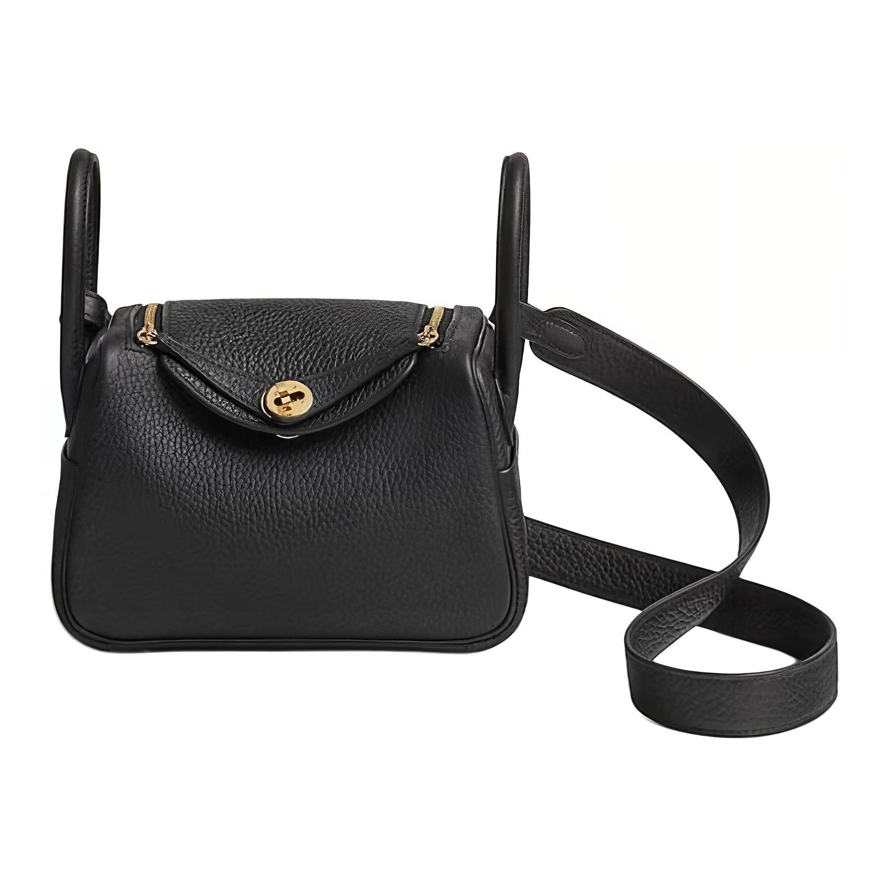 Женская сумка Hermes Lindy 19 (черная) — фото 5