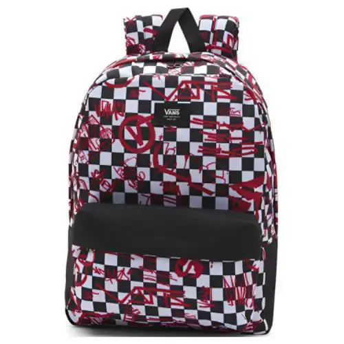 Vans Polyester Backpack Regular Unisex Black White