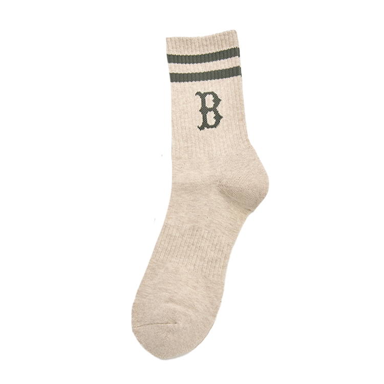 MLB Boston Red Sox Crew Socks Unisex 1 Pack Hemp Sand Brown