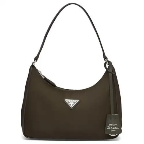 PRADA Re Edition Nylon Shoulder Bag, Handbag Women's Brown