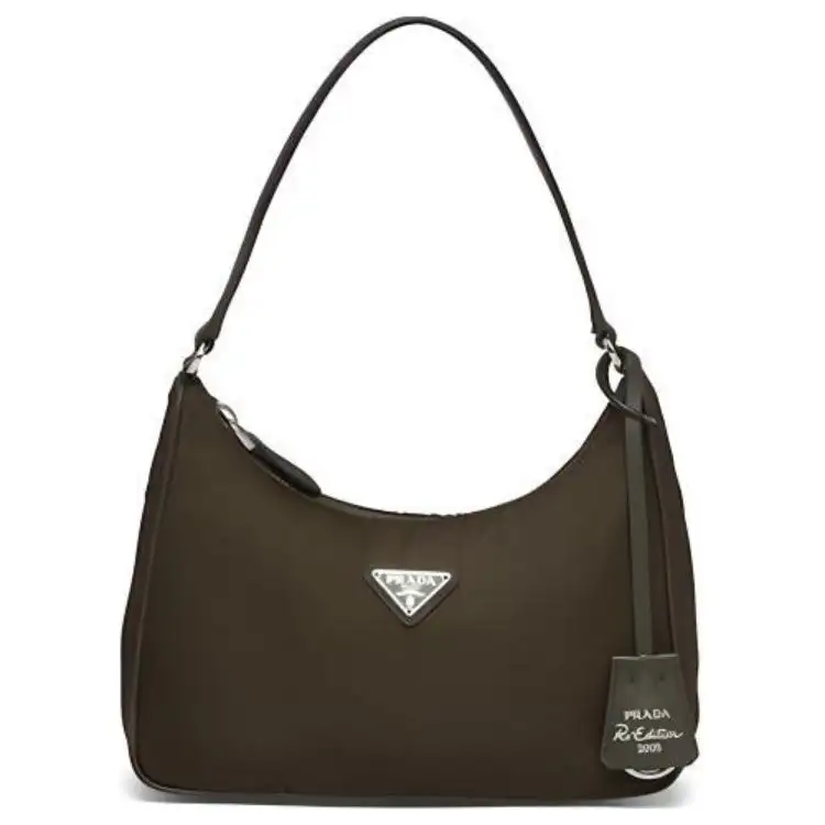 PRADA Re Edition Nylon Shoulder Bag, Handbag Women's Brown