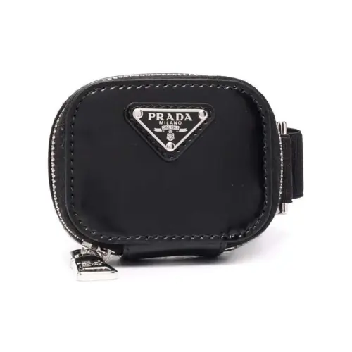 PRADA Calfskin Wallet Unisex Black