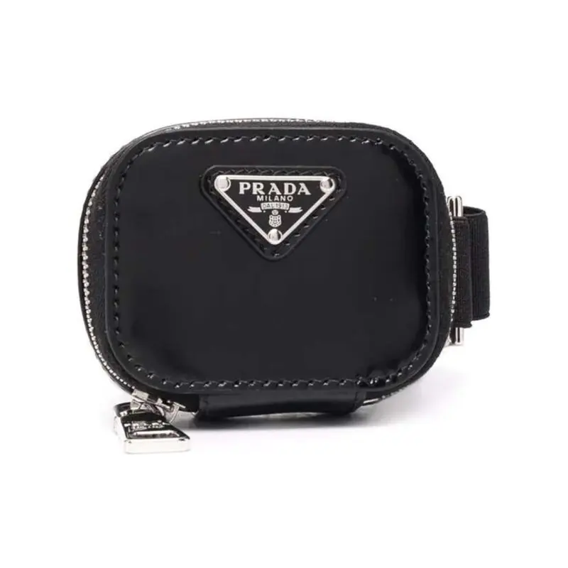 PRADA Calfskin Wallet Unisex Black
