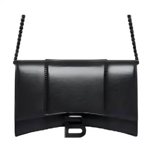 Balenciaga Hourglass Crocodile Pattern Embossed Cow Leather Shoulder Bag, Crossbody Bag, Wallet Women's Black