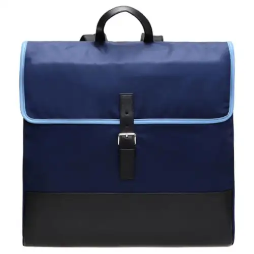 PRADA Travel Fabric With Leather Backpack Men's Multicolor