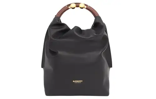 Burberry Cow Leather Handbag Mini Unisex Black