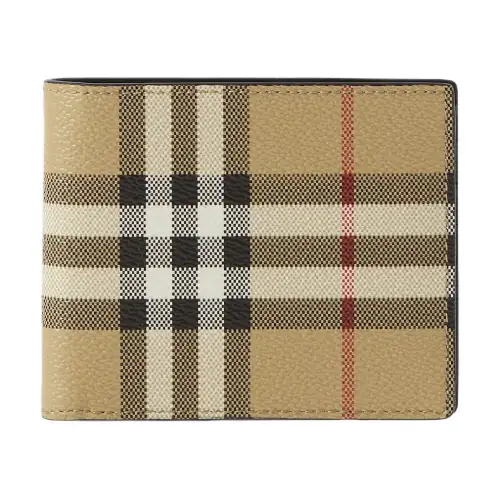 Burberry Vintage Check Leather Bifold Wallet