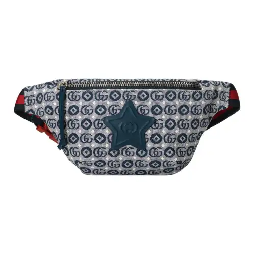 GUCCI Cotton Fanny Pack Kids' Blue