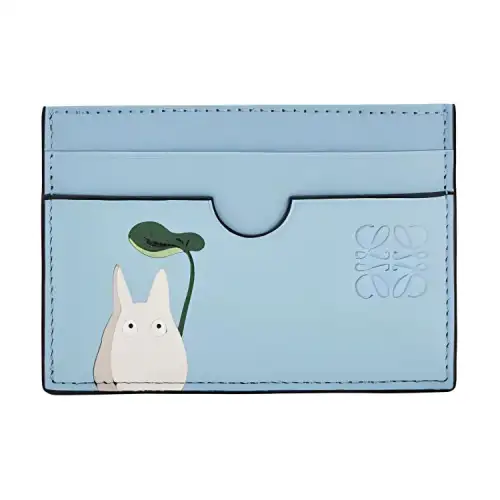 LOEWE Cow Leather Card Holder Women's Blue/White