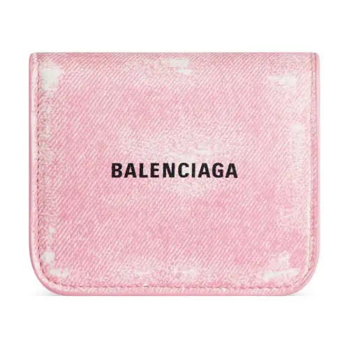 Balenciaga Lambskin Coin Purse, Card Holder Women's Pink