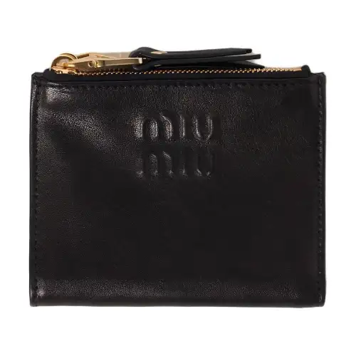MIU MIU Nappa Leather Wallet Small Women's Black