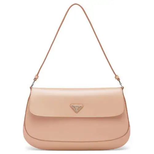 PRADA Cleo Shiny Leather Shoulder Bag, Handbag, Shoulder Bag, Crossbody Bag Women's Orchid Pink