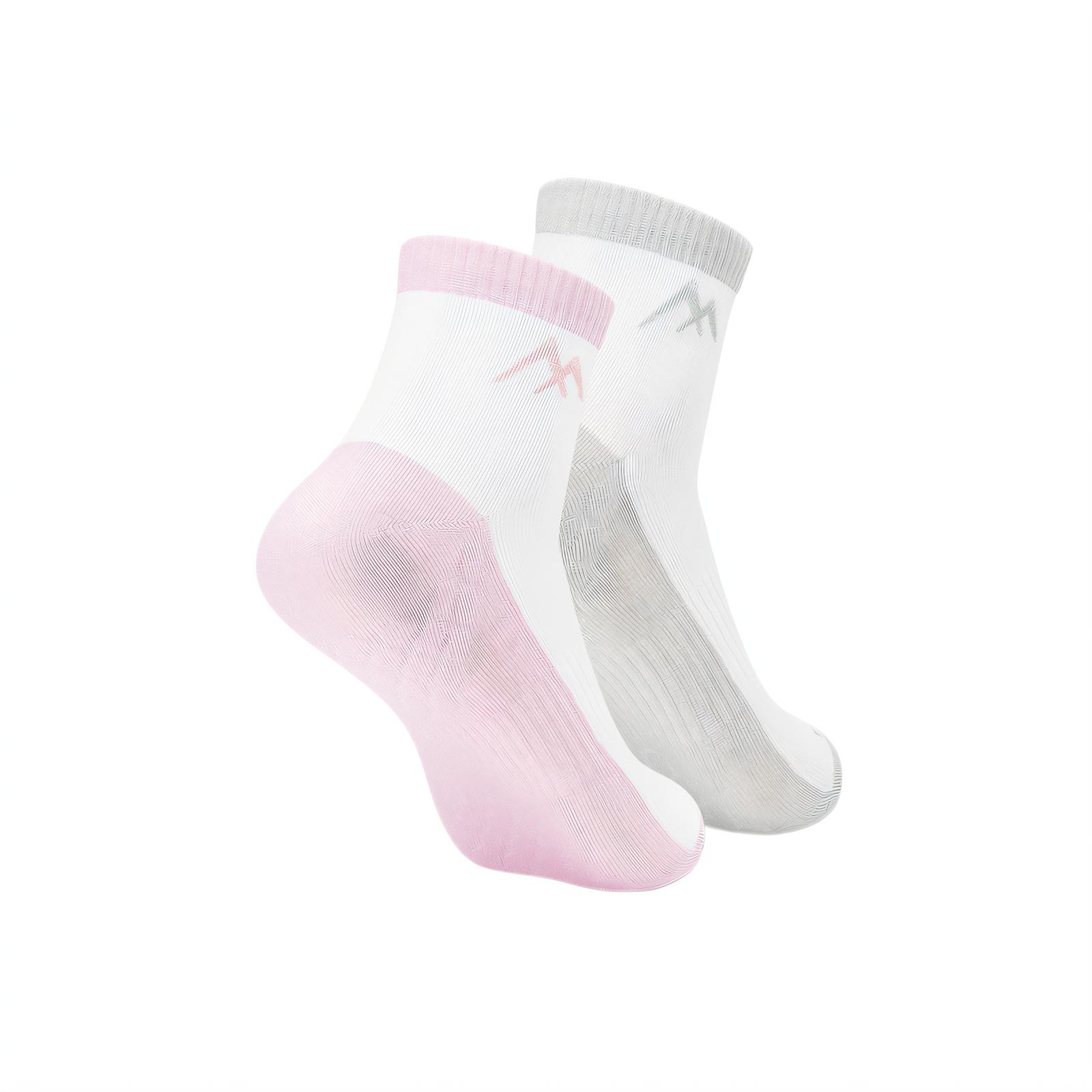 Skechers Ankle Socks Women’s 2 Pack Ice Pink/Daybreak Blue Gray