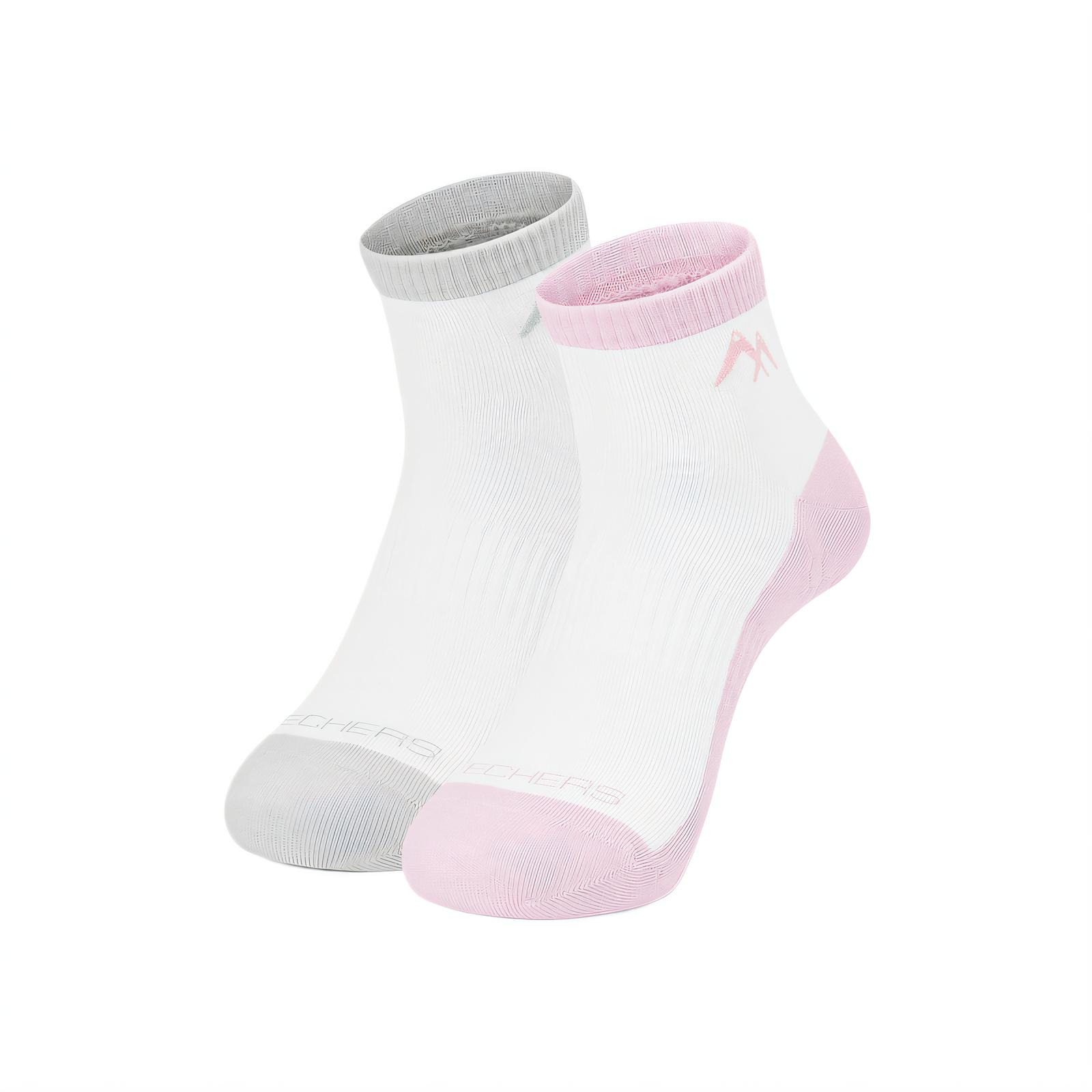 Skechers Ankle Socks Women’s 2 Pack Ice Pink/Daybreak Blue Gray