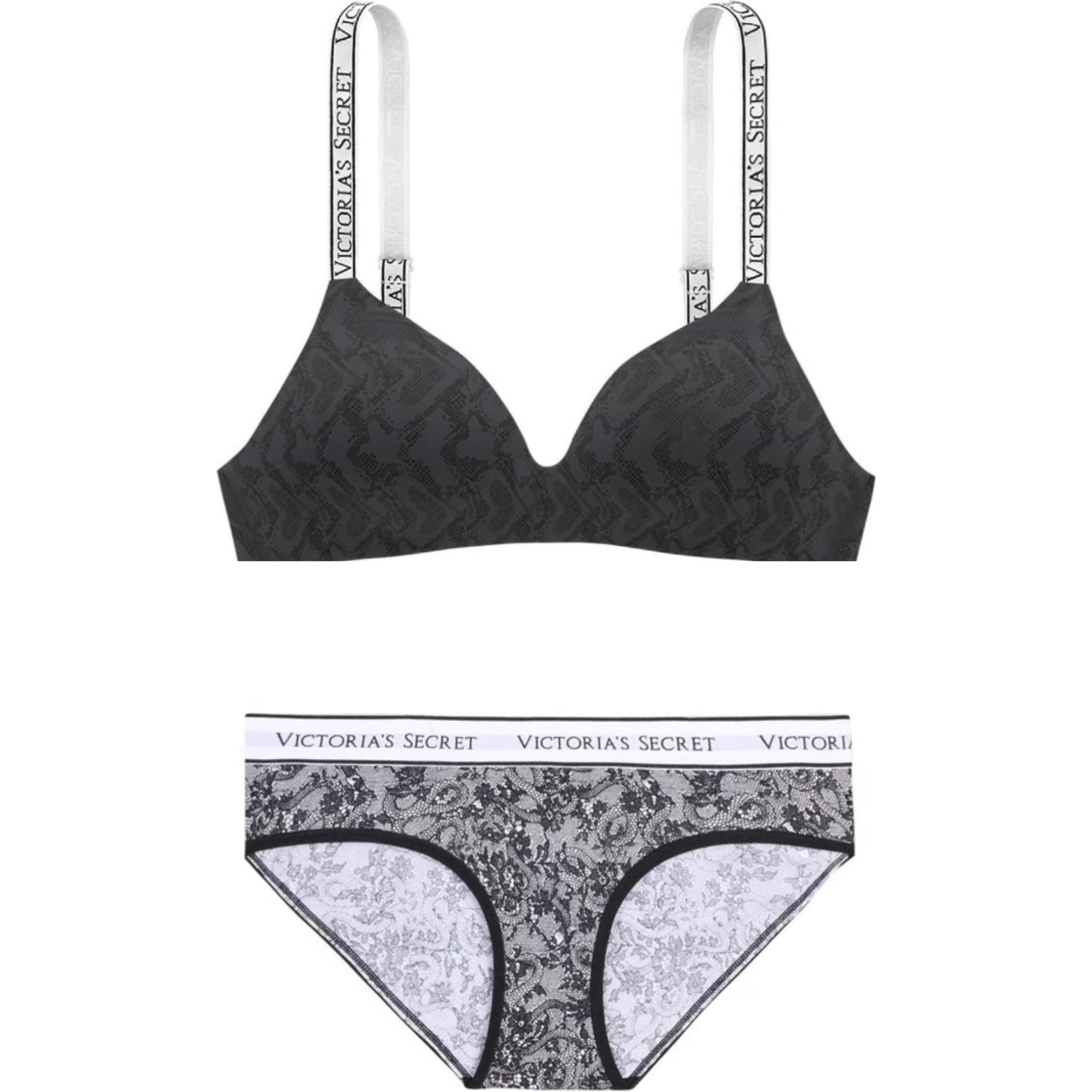 Женский комплект белья Victoria's Secret (черный)