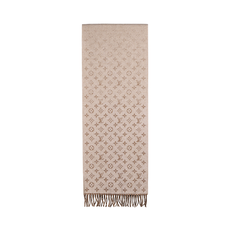 Мужской шарф Louis Vuitton Monogram Gradient (бежевый)