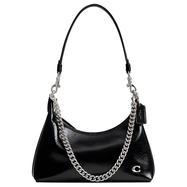 COACH Juliet Cow Leather Crossbody Bag, Shoulder Bag Medium Women's Black