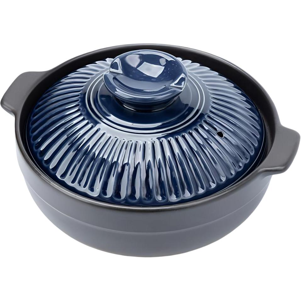 NITORI Yideli Japanese-style original ceramic anti-spill and adsorption heat-resistant and covered household large capacity practical multi-function soup pot stew pot steamer school dormitory home rental very simple