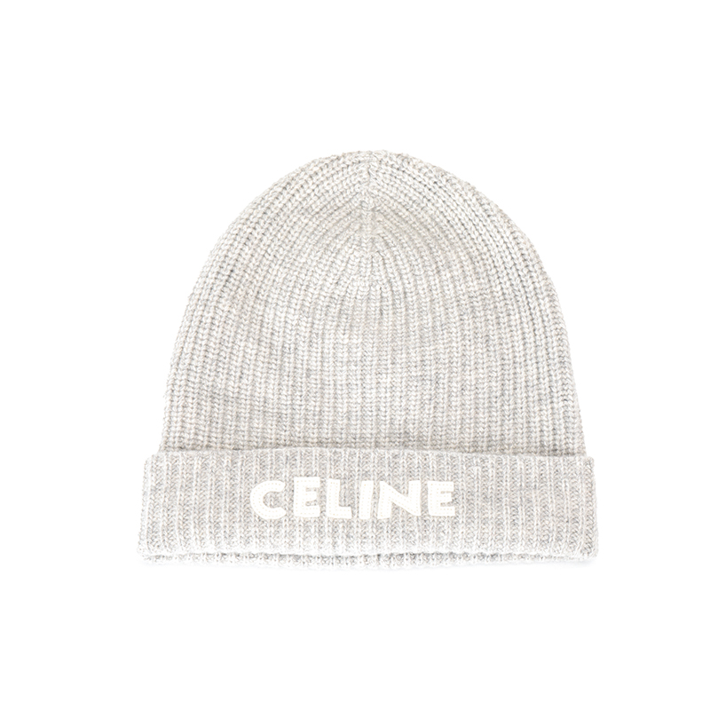 CELINE Ribbed Felted Wool Beanie