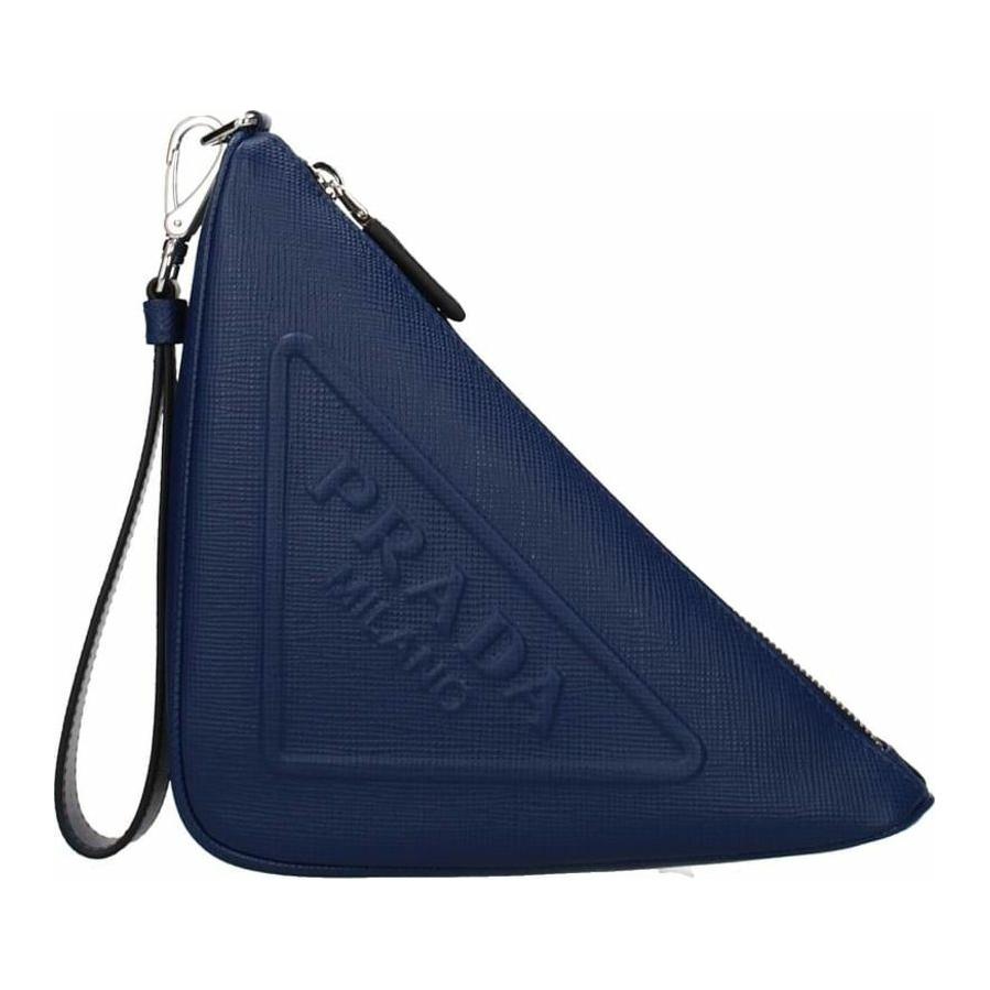 Мужская сумка Prada Triangle (синяя)