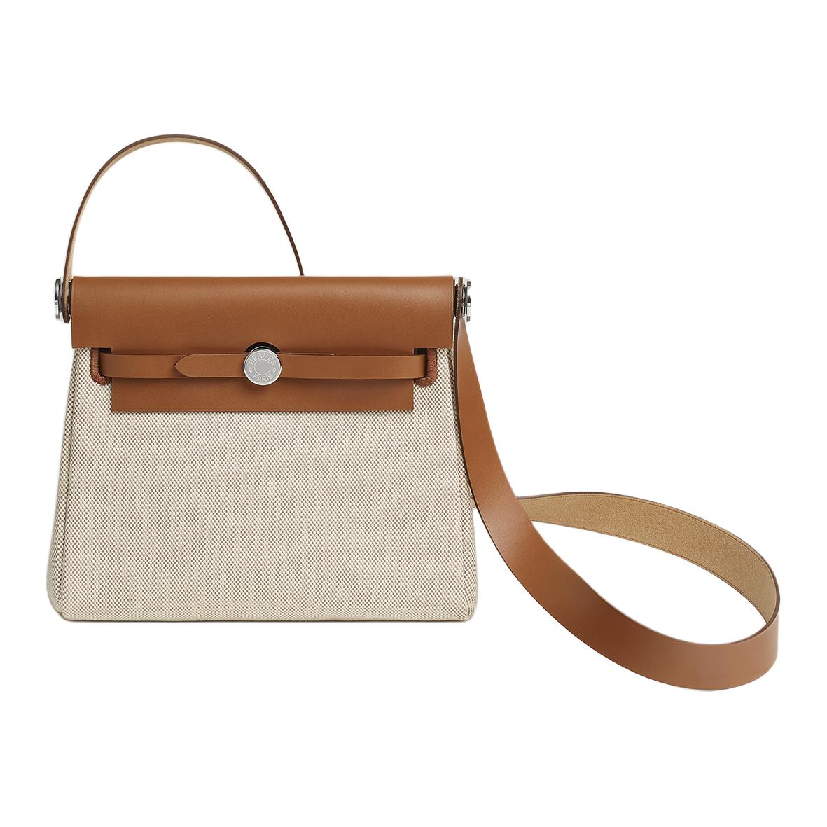 Женская сумка Hermes Bolso Herbag Zip 20 (бежево-коричневая)