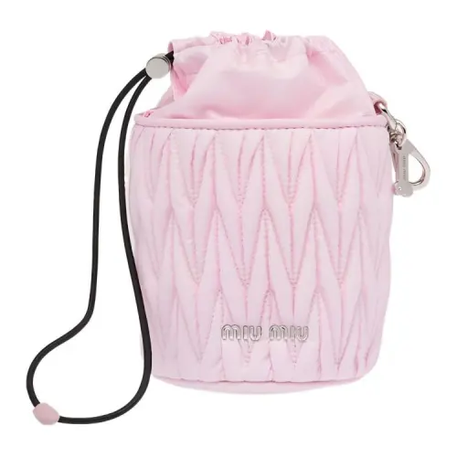 MIU MIU Fabric Dry Food Bag Clutch Women's Pink