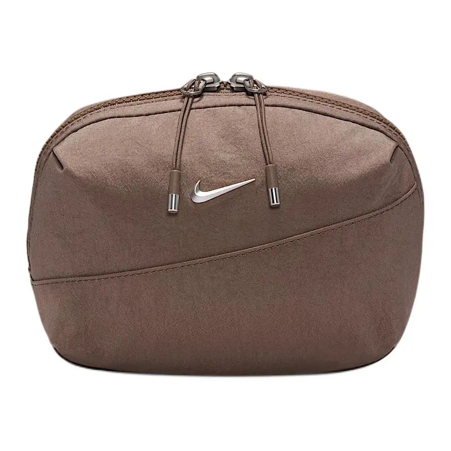 Nike Aura Nylon Fanny Pack Regular Unisex Mink Brown & Matte Silver