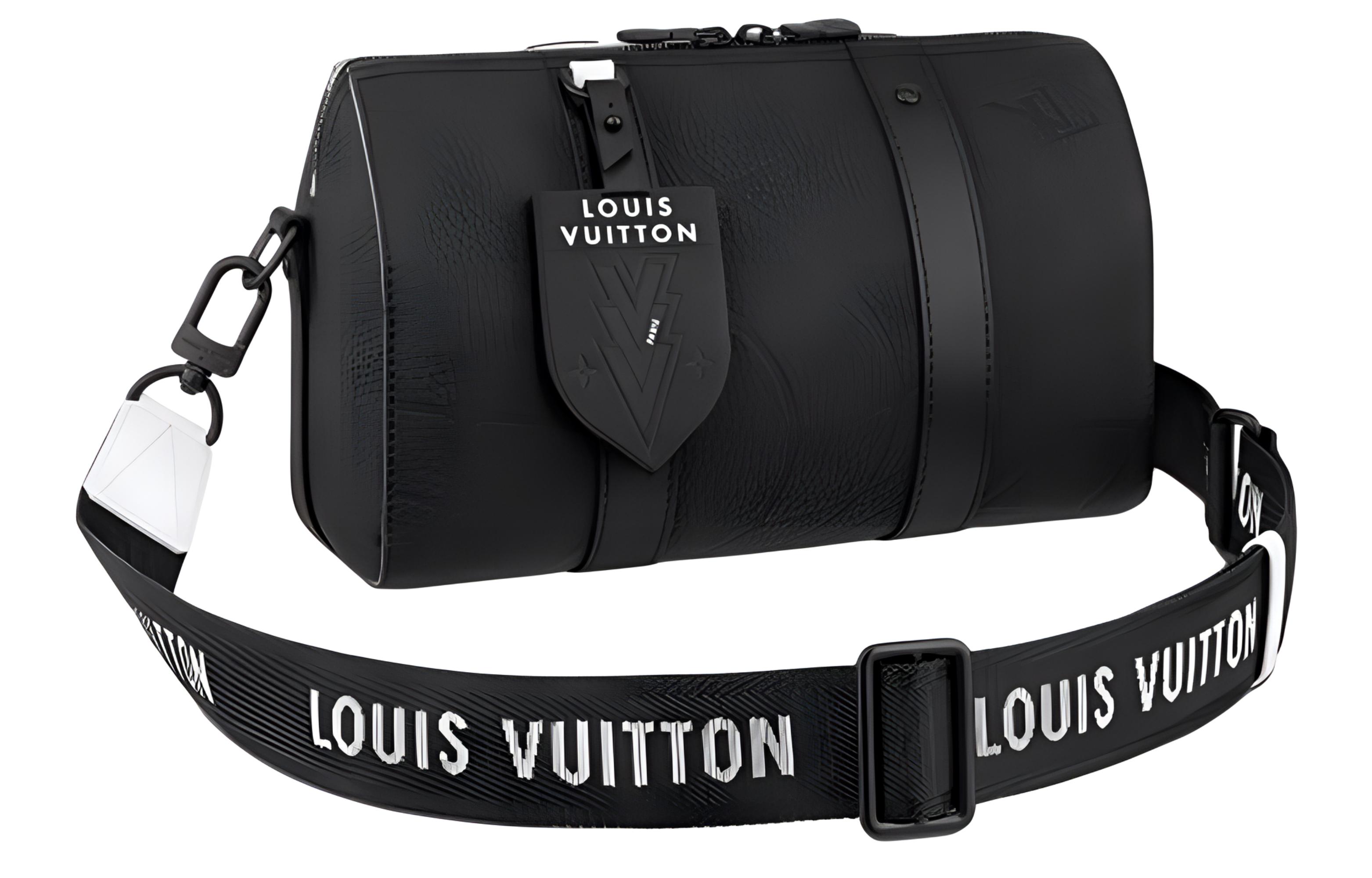 LOUIS VUITTON FIFA Collaboration Leather Portable Crossbody Bag, Shoulder Bag Men's Black