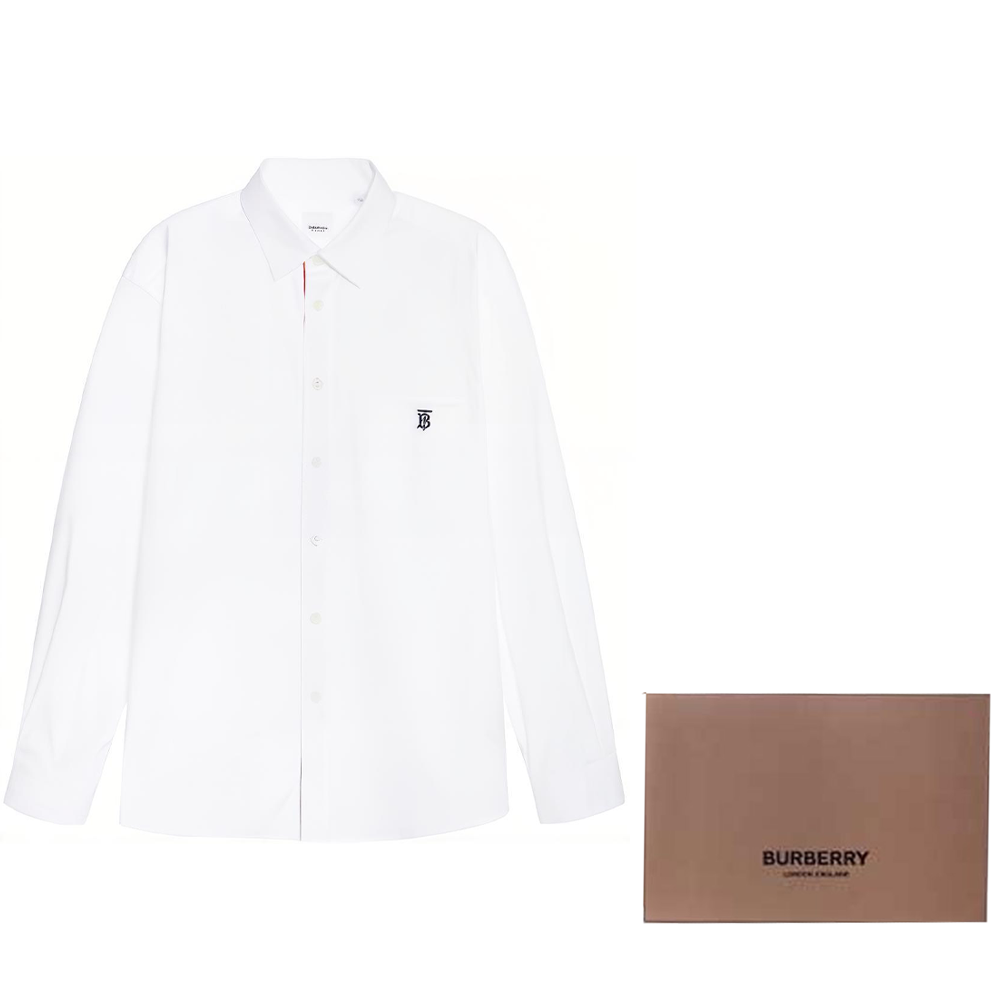 Мужская рубашка Burberry (белая) — фото 8