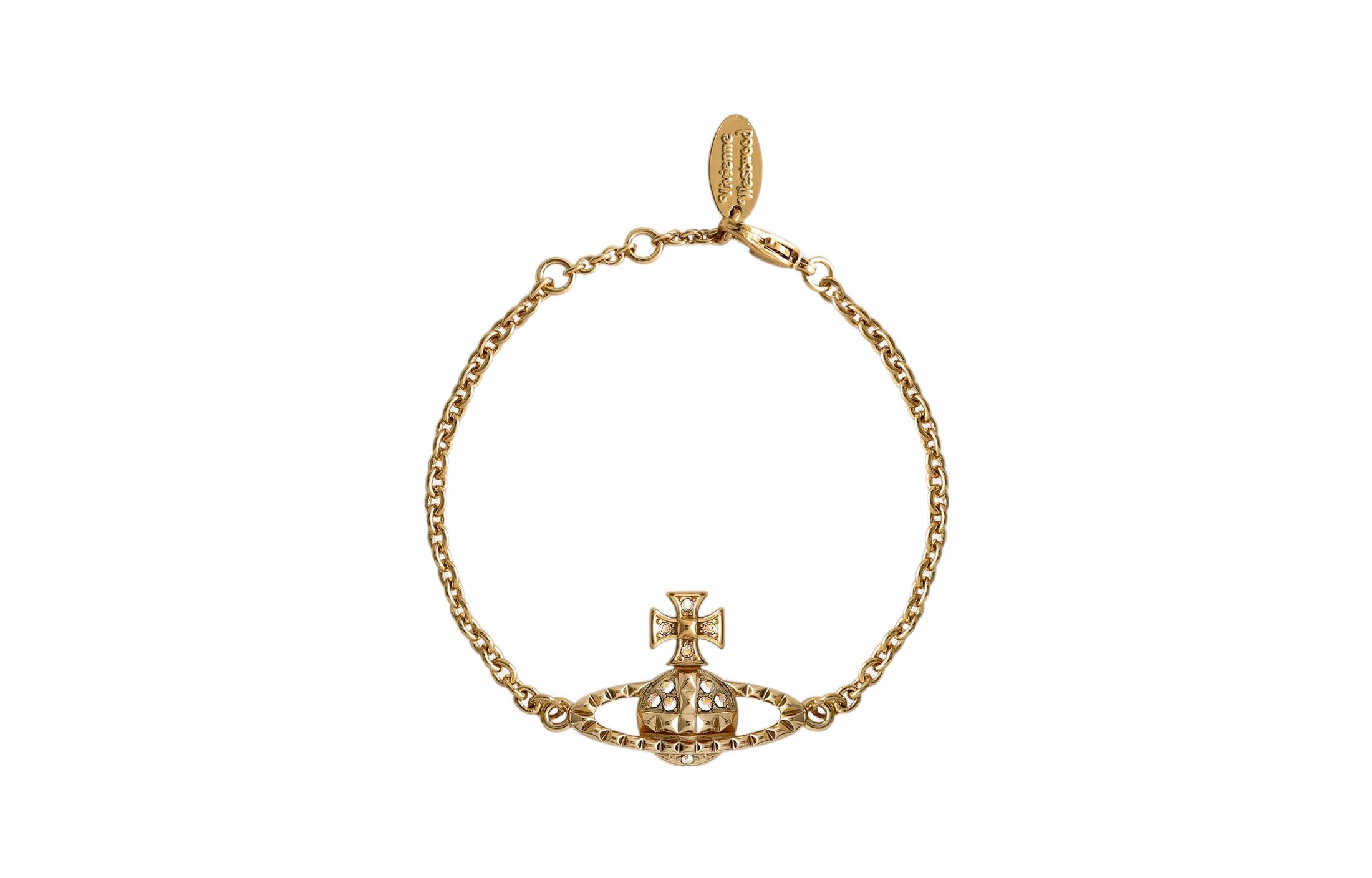 Женский браслет Vivienne Westwood Mayfair bas relief (золотой)