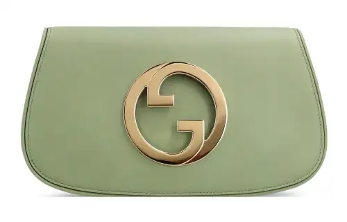 GUCCI Blondie Leather Chain Bag, Shoulder Bag, Crossbody Bag, Shoulder Bag Women's Light Green