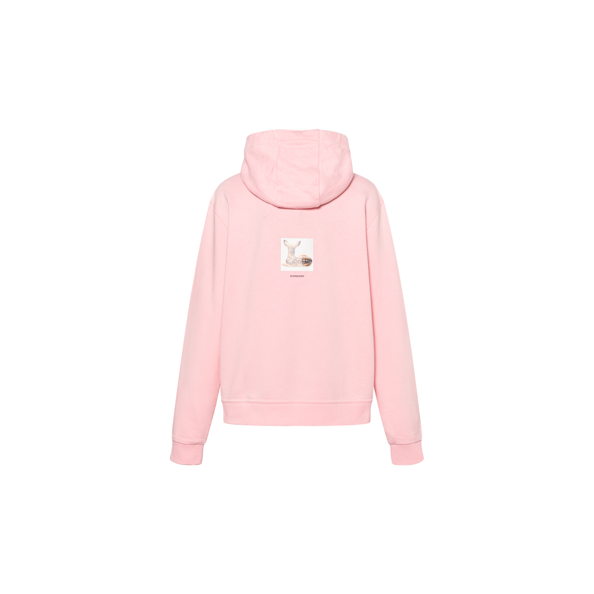 Женское худи Burberry Deer Print Cotton Hoodie (розовое) — фото 2