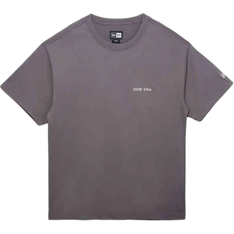 New Era T-Shirts Unisex Carbon Gray Crew Neck