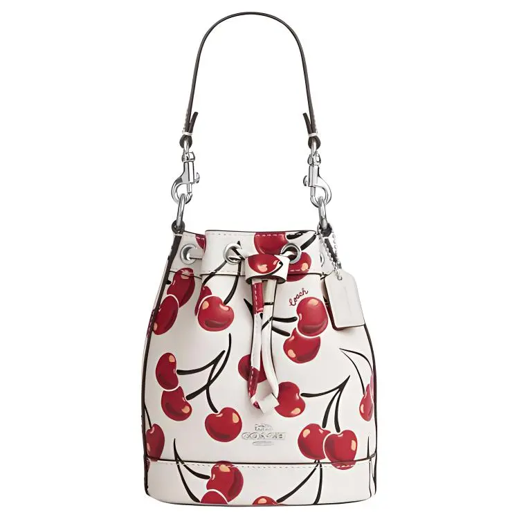 COACH Leather Handbags Mini Women's Chalk Multicolor