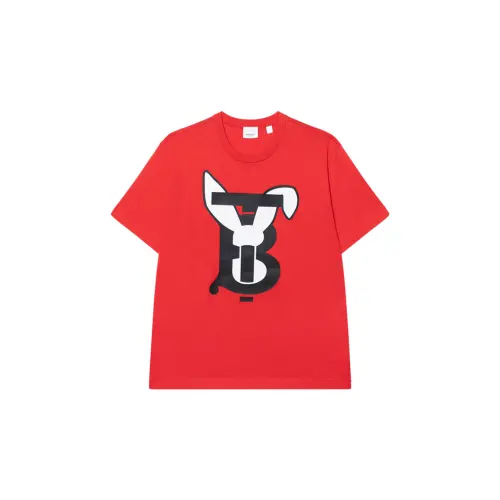 Burberry Rabbit Logo Print Cotton T Shirt