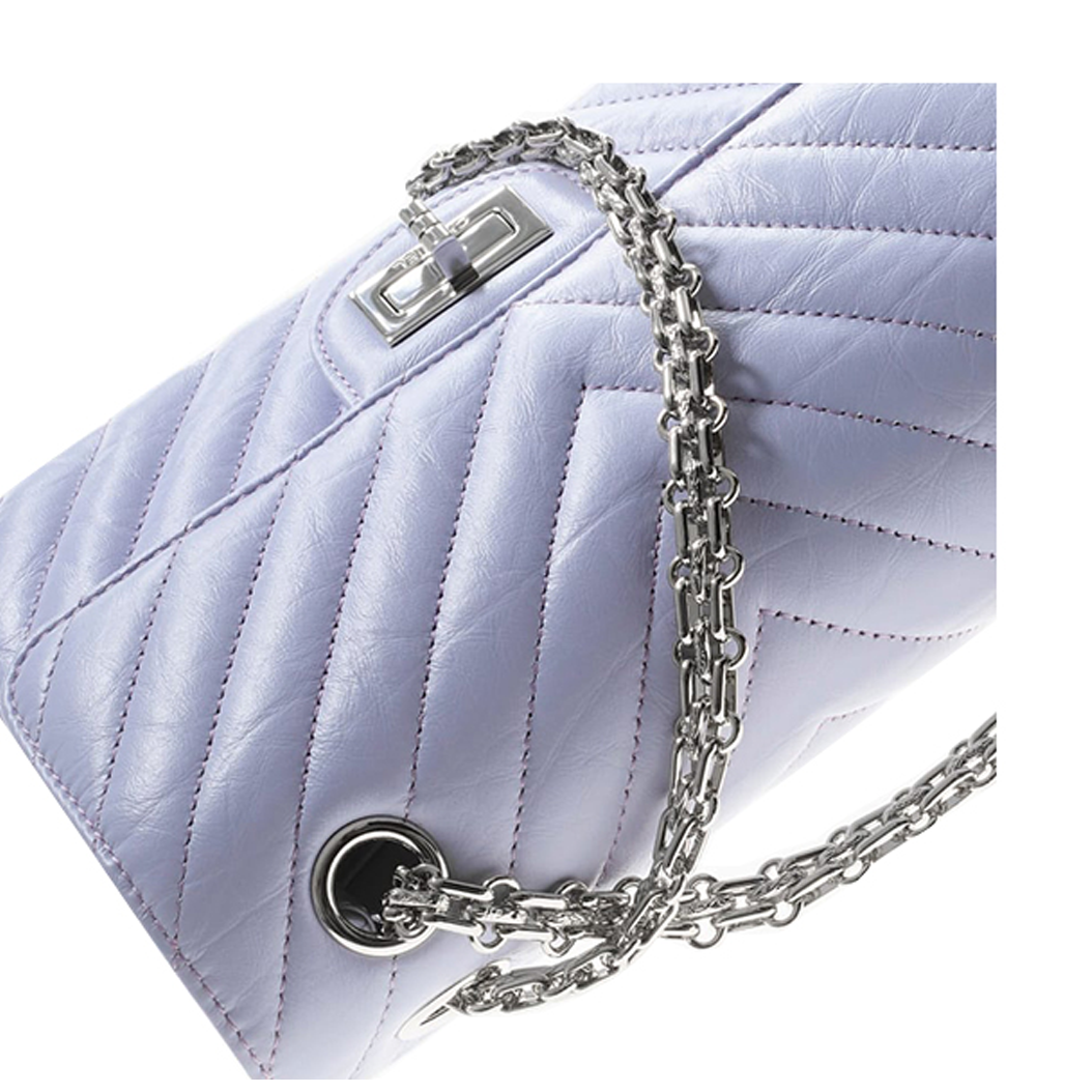 Сумка Chanel 21k 2.55 (лиловая) — фото 4